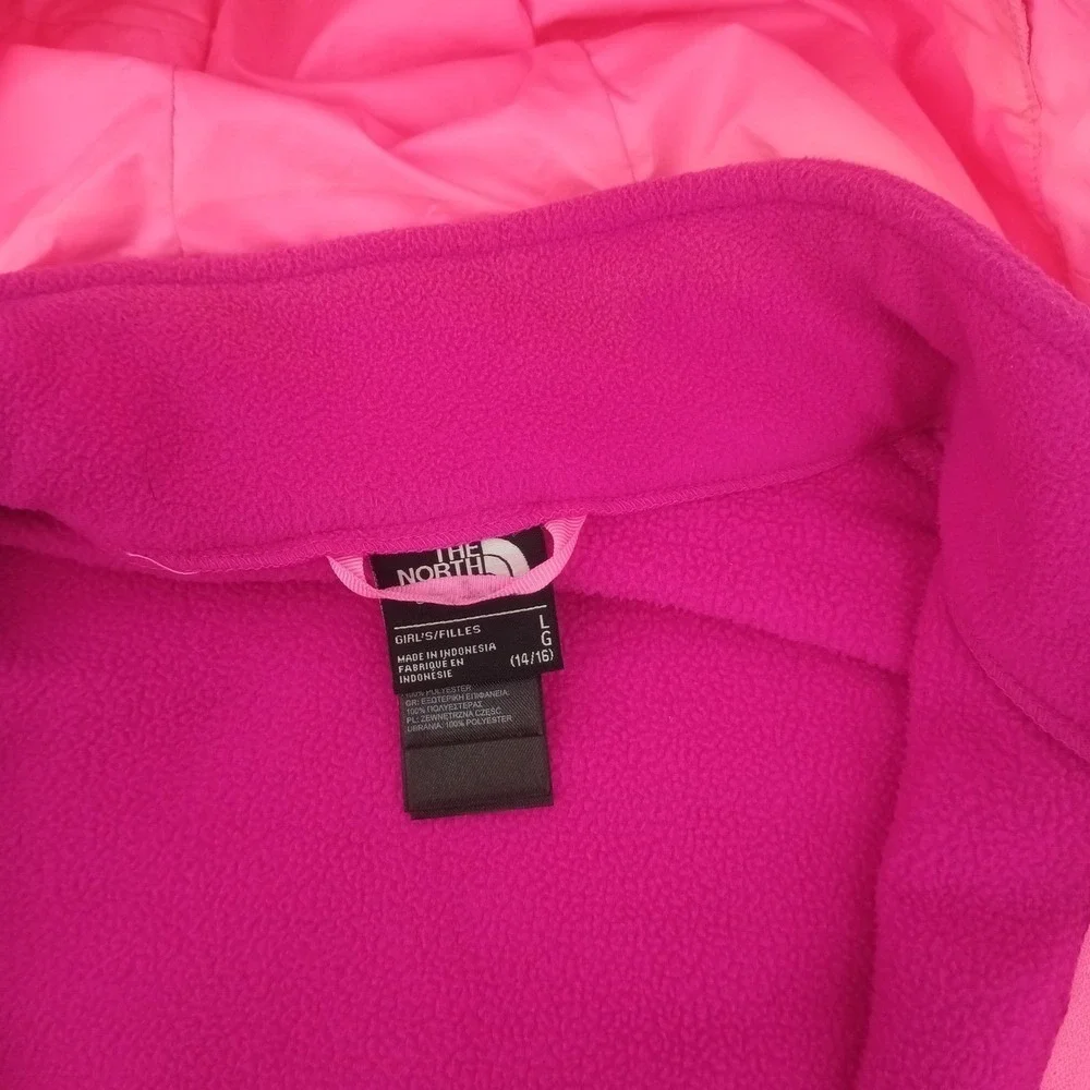 The North Face Girls Pink HyVent 3-in-1 Triclimate Jacket Fleece Liner SzL 14/16